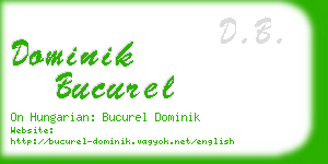 dominik bucurel business card